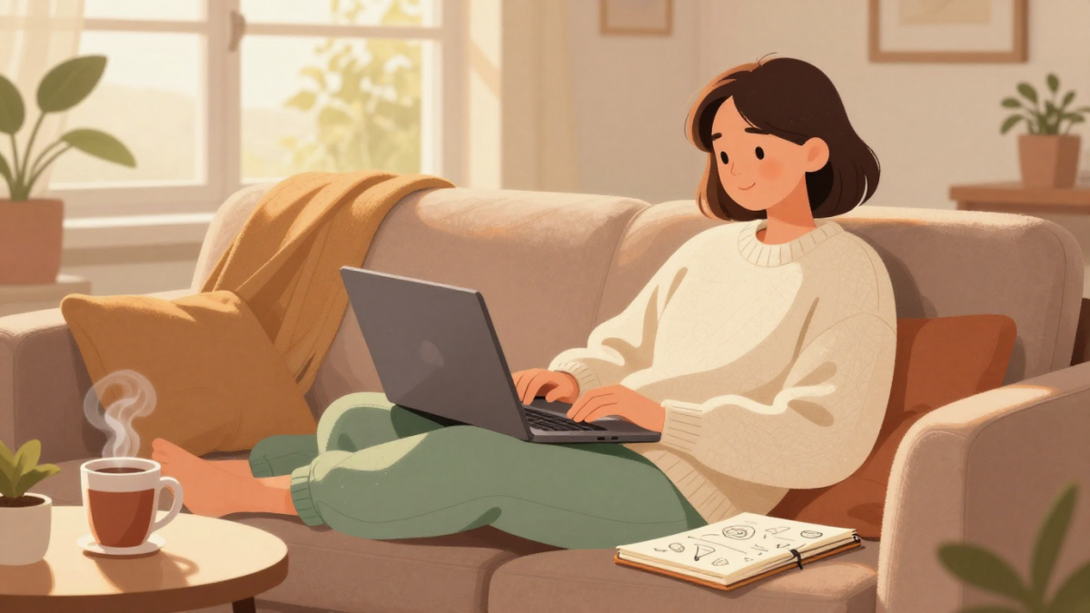 A beginner learning AI for the first time on a laptop at home over a relaxed weekend